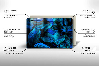 Grafkaars onderzetter rectangular Bladeren van junglevegetatie