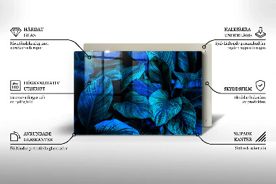 Grafkaars onderzetter rectangular Bladeren van junglevegetatie