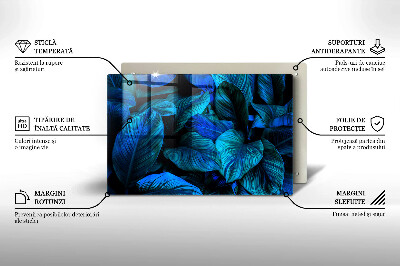 Grafkaars onderzetter rectangular Bladeren van junglevegetatie