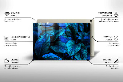 Grafkaars onderzetter rectangular Bladeren van junglevegetatie