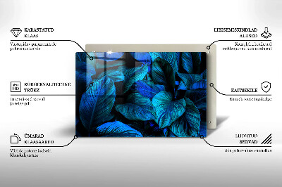 Grafkaars onderzetter rectangular Bladeren van junglevegetatie