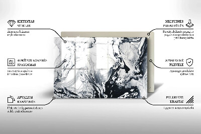 Grafkaars onderzetter rectangular Inktabstractie