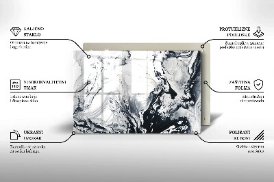 Grafkaars onderzetter rectangular Inktabstractie