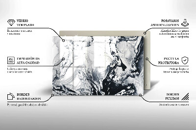 Grafkaars onderzetter rectangular Inktabstractie