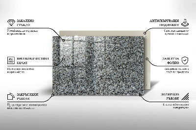 Grafkaars onderzetter rectangular Steentextuur