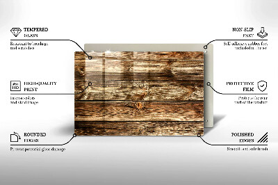 Grafkaars onderzetter rectangular Houten plank textuur