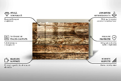 Grafkaars onderzetter rectangular Houten plank textuur