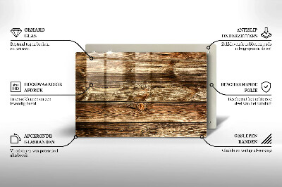 Grafkaars onderzetter rectangular Houten plank textuur