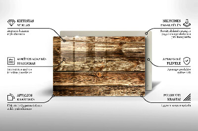 Grafkaars onderzetter rectangular Houten plank textuur