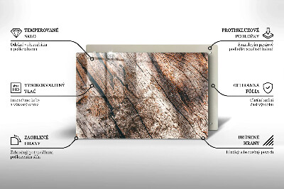 Grafkaars onderzetter rectangular Houten structuur