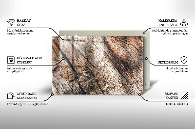 Grafkaars onderzetter rectangular Houten structuur