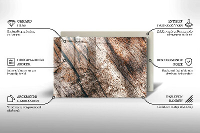 Grafkaars onderzetter rectangular Houten structuur