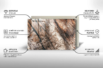 Grafkaars onderzetter rectangular Houten structuur