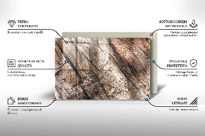 Grafkaars onderzetter rectangular Houten structuur