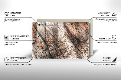 Grafkaars onderzetter rectangular Houten structuur