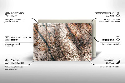 Grafkaars onderzetter rectangular Houten structuur