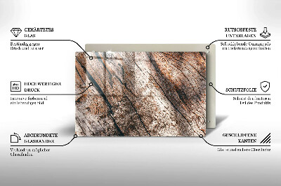Grafkaars onderzetter rectangular Houten structuur