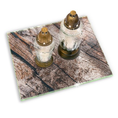 Grafkaars onderzetter rectangular Houten structuur