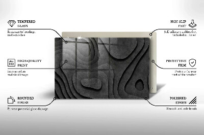Grafkaars onderzetter rectangular 3D-steenvormen
