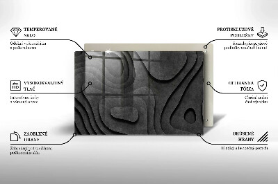 Grafkaars onderzetter rectangular 3D-steenvormen