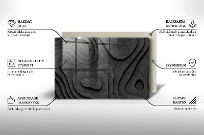 Grafkaars onderzetter rectangular 3D-steenvormen