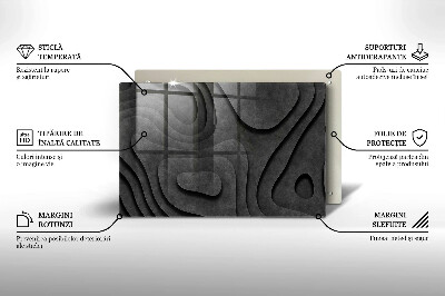 Grafkaars onderzetter rectangular 3D-steenvormen