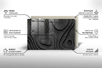 Grafkaars onderzetter rectangular 3D-steenvormen