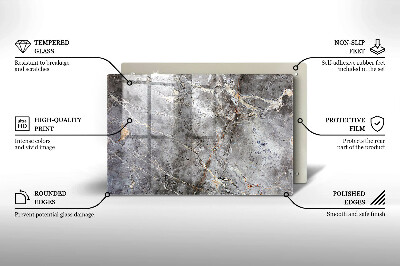 Grafkaars onderzetter rectangular Steentextuur