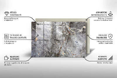 Grafkaars onderzetter rectangular Steentextuur
