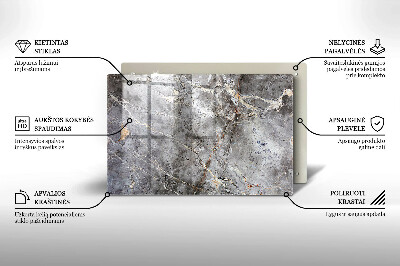 Grafkaars onderzetter rectangular Steentextuur