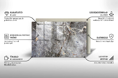 Grafkaars onderzetter rectangular Steentextuur