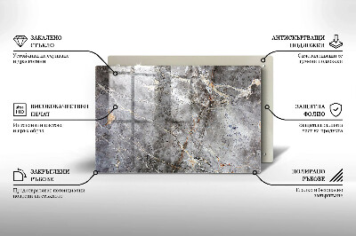 Grafkaars onderzetter rectangular Steentextuur