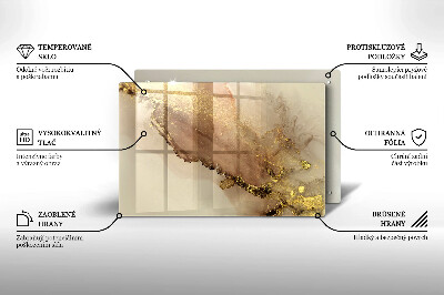 Grafkaars onderzetter rectangular Abstract goud