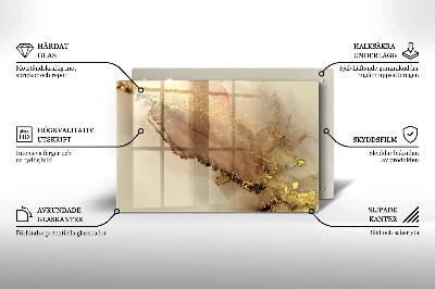 Grafkaars onderzetter rectangular Abstract goud