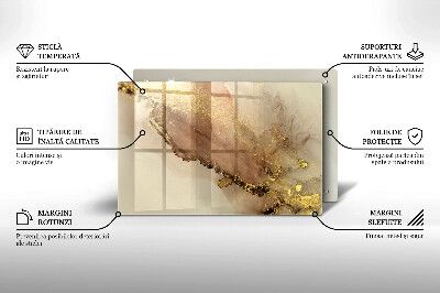 Grafkaars onderzetter rectangular Abstract goud