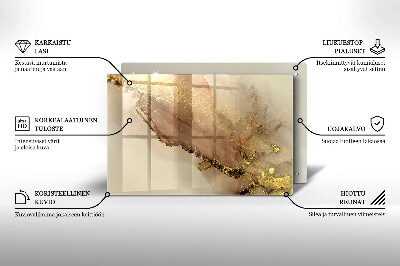 Grafkaars onderzetter rectangular Abstract goud