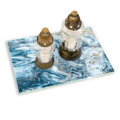 Grafkaars onderzetter rectangular Structuur met goud