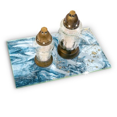 Grafkaars onderzetter rectangular Structuur met goud