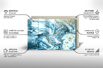 Grafkaars onderzetter rectangular Structuur met goud