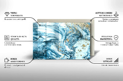 Grafkaars onderzetter rectangular Structuur met goud