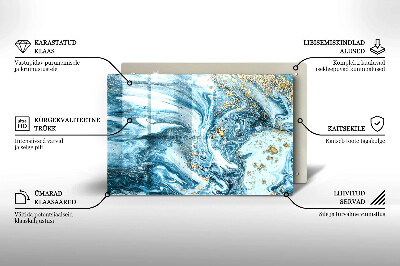 Grafkaars onderzetter rectangular Structuur met goud