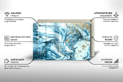 Grafkaars onderzetter rectangular Structuur met goud