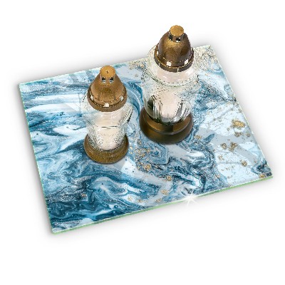 Grafkaars onderzetter rectangular Structuur met goud