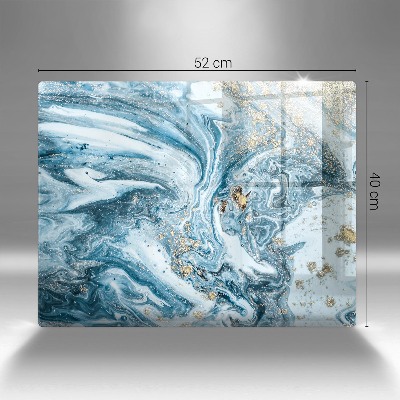 Grafkaars onderzetter rectangular Structuur met goud