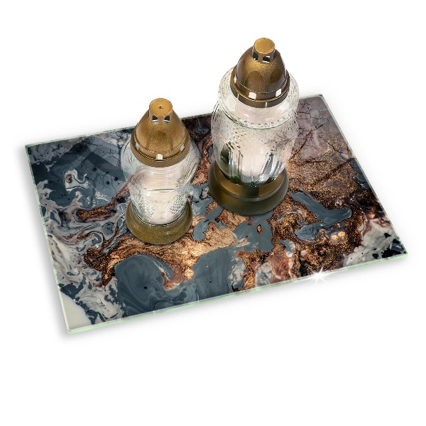 Grafkaars onderzetter rectangular Gouden rotsstructuur