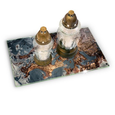 Grafkaars onderzetter rectangular Gouden rotsstructuur