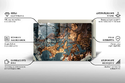 Grafkaars onderzetter rectangular Gouden rotsstructuur