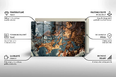 Grafkaars onderzetter rectangular Gouden rotsstructuur