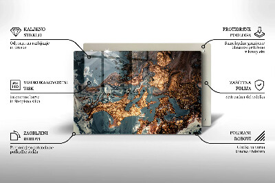 Grafkaars onderzetter rectangular Gouden rotsstructuur