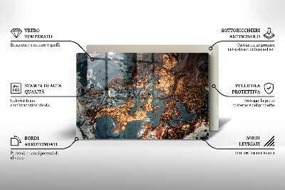 Grafkaars onderzetter rectangular Gouden rotsstructuur